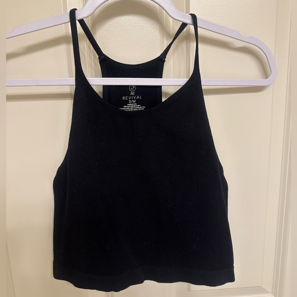 Altar'd State Black Crop Tank Top